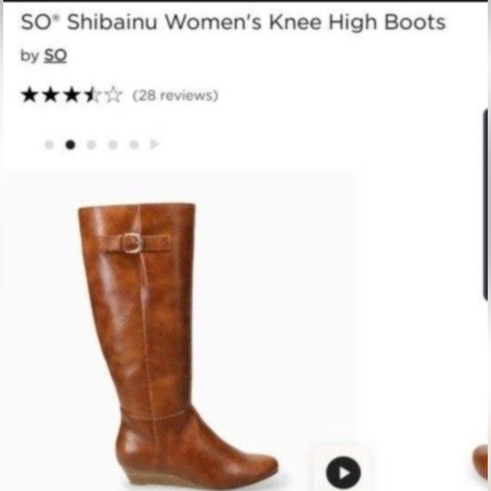 New Womens boots knee high boot shoes  by so Size 7.5 brown